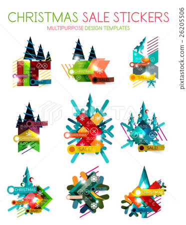 Shiny holiday New Year and Christmas sale banners Shiny holiday New Year and Christmas sale banners 26205506