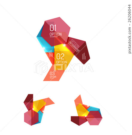 Set of abstract geometric paper graphic layouts Set of abstract geometric paper graphic layouts 26206044