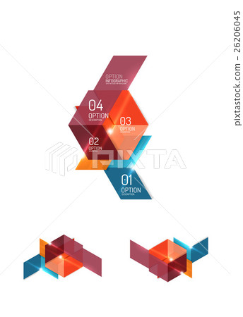 Set of abstract geometric paper graphic layouts Set of abstract geometric paper graphic layouts 26206045