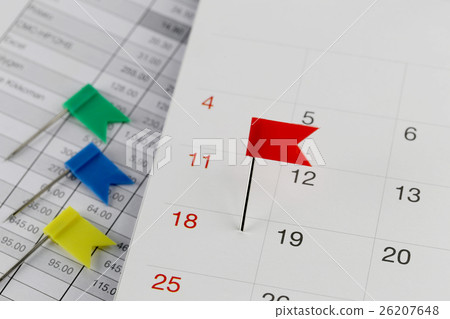 Red Pins to Wildcats on the calendar beside the number of eighteen. Red Pins to Wildcats on the calendar beside the number of eighteen. 26207648