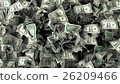 Dollar banknotes in a pile 26209466