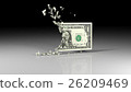 Dollar banknotes is falling apart 26209469