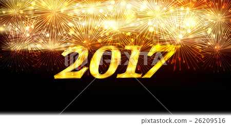 煙花新年夜空背景 煙花新年夜空背景 26209516