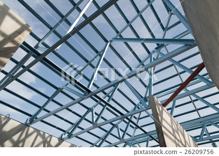 Structure of steel roof. Structure of steel roof. 26209756