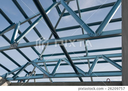 Structure of steel roof. Structure of steel roof. 26209757