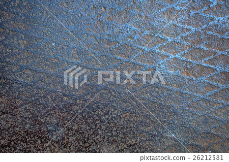 Texture of fluted rusty metal plate 26212581