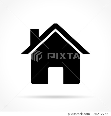 home icon on white background - Stock Illustration [26212736] - PIXTA