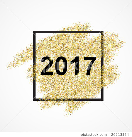 Happy New Year 2017 on gold glitter background Happy New Year 2017 on gold glitter background 26213324