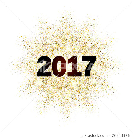 Gold glitter Happy New Year 2017 Gold glitter Happy New Year 2017 26213326