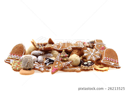 mixed christmas cookies isolated mixed christmas cookies isolated 26213525