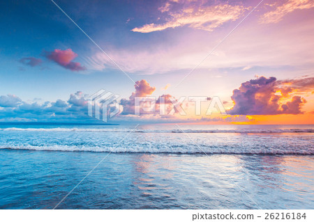 Sunset over sea on Bali Sunset over sea on Bali 26216184