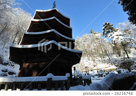 Snow octagonal triple tower / national treasure Anlynji 26216748