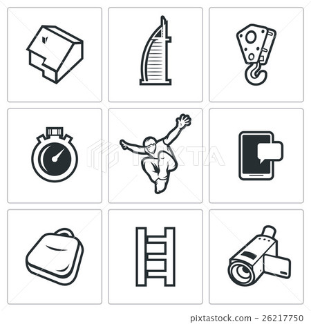 Roofer icons set. Vector Illustration. Roofer icons set. Vector Illustration. 26217750
