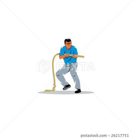 Tug of war. Vector Illustration. 26217751