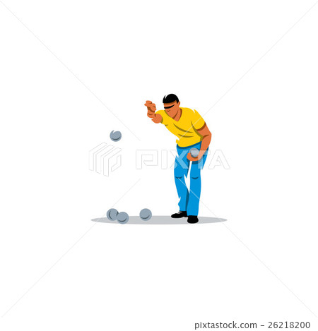 Petanque game. Vector Illustration. 26218200