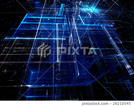 Abstract glass structure - digitally generated - Stock Illustration ...
