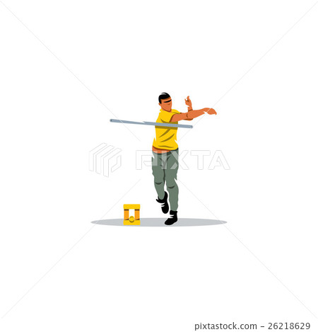 Russian folk sports game. Vector Illustration. 26218629