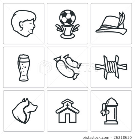 Germany icons set. Vector Illustration. Germany icons set. Vector Illustration. 26218630