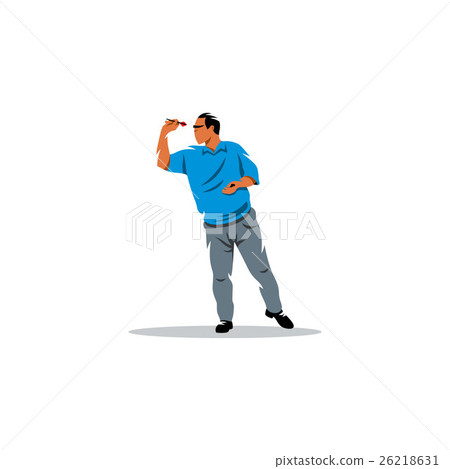 Dart player sign. Vector Illustration. 26218631