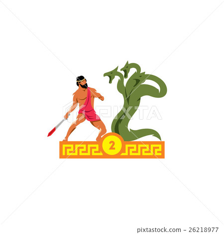 The second feat of Heracles. Vector Illustration. 26218977