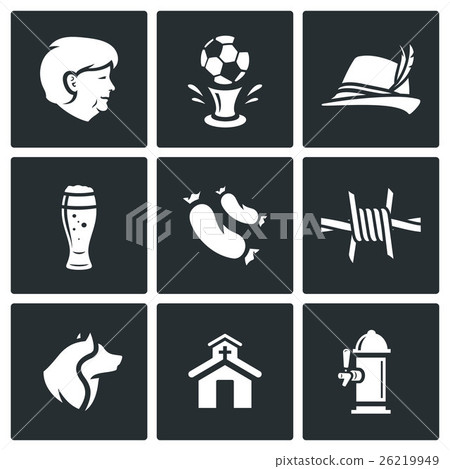 Germany icons set. Vector Illustration. 26219949