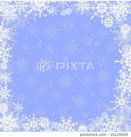 Beautiful winter frame made of snowflakes 26220089