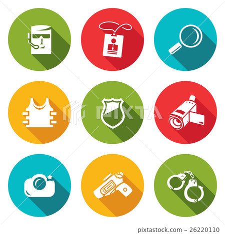 Security Service icons set. Vector Illustration. Security Service icons set. Vector Illustration. 26220110