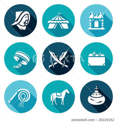 Mongol-Tatar yoke icons set. Vector Illustration. 26220162