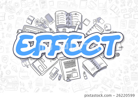 Effect - Doodle Blue Inscription. Business Concept 26220599
