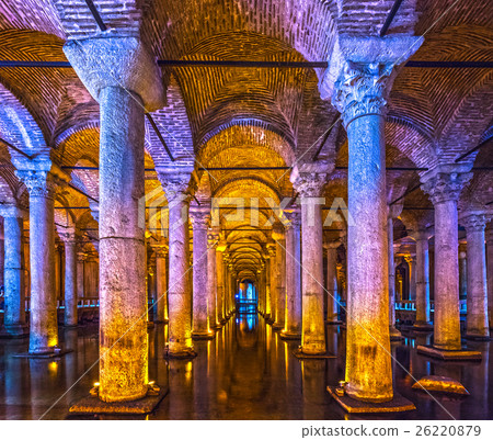 The Basilica Cistern, Istanbul, Turkey. The Basilica Cistern, Istanbul, Turkey. 26220879