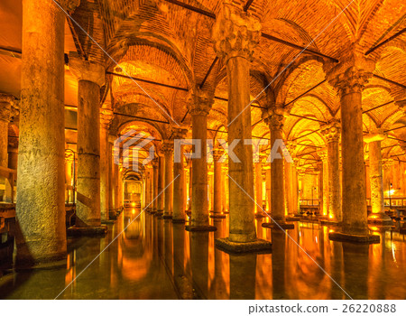 The Basilica Cistern, Istanbul, Turkey. The Basilica Cistern, Istanbul, Turkey. 26220888