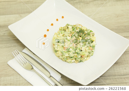 Traditional Russian christmas salad Olivier 26221568