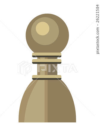 Pawn Vector Illustration in Flat Style Design - Stock Illustration ...