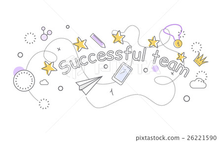 Successful Team Banner. Indispensable Things. 26221590