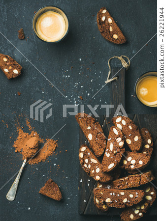 Biscotti with sea salt, almonds and coffee, copy 26221944