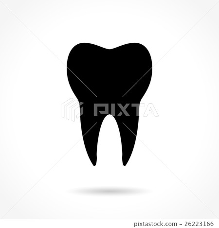 tooth icon on white background - Stock Illustration [26223166] - PIXTA