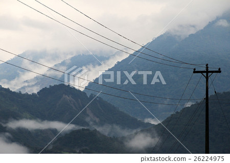 Cloudforest Ecuador mountains with phone mast 26224975