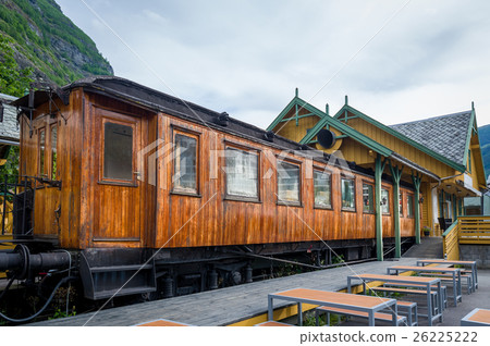 Retro train in Flam, Norway. Retro train in Flam, Norway. 26225222