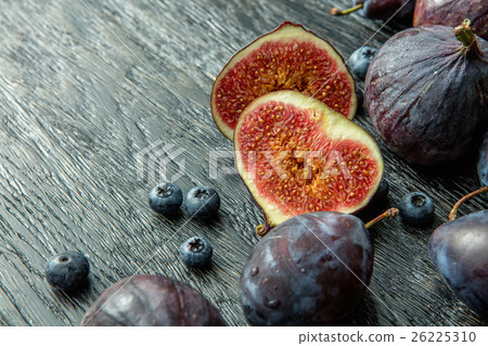 ripe berries and sliced figs ripe berries and sliced figs 26225310