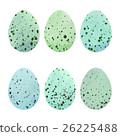 Watercolor Easter eggs set.  26225488