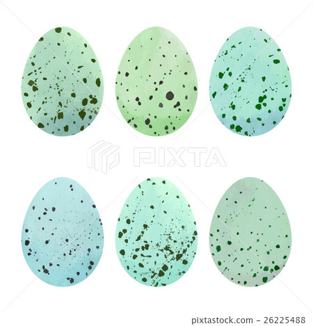 Watercolor Easter eggs set. Watercolor Easter eggs set. 26225488