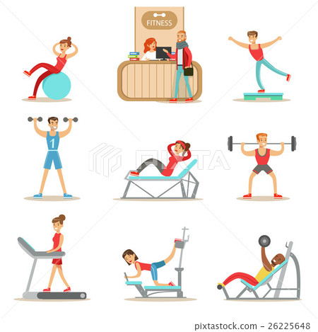 People Member Of The Fitness Class Working Out 26225648