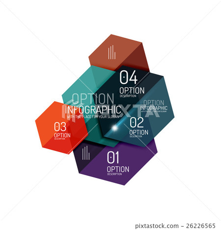 Infographic modern templates - geometric shapes 26226565
