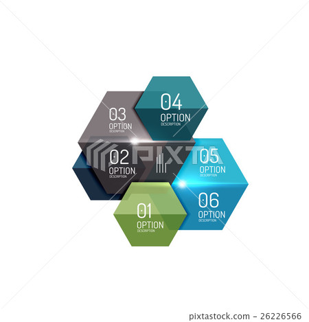 Infographic modern templates - geometric shapes 26226566