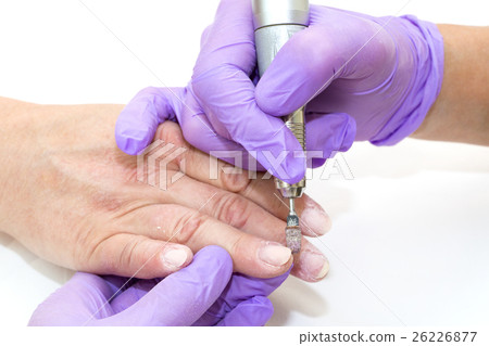 Woman doing manicure beauty salon varnish wellness Woman doing manicure beauty salon varnish wellness 26226877