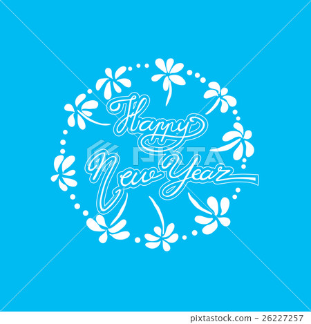 Happy New Year lettering Greeting Card 26227257