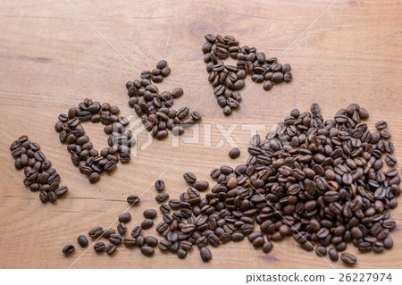 Idea concept sign drawn among roasted coffee beans 26227974