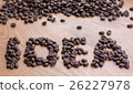 Idea sign drawn by brown roasted coffee beans 26227978