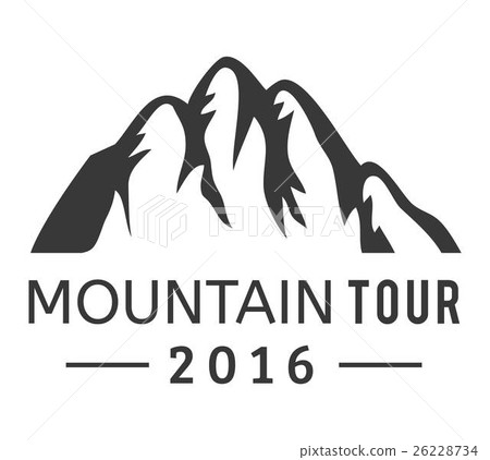 Mountain vector icon badge 26228734