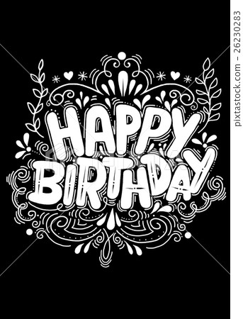 Birthday card design vintage style template Birthday card design vintage style template 26230283